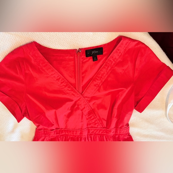 J. CREW Vibrant Red Midi Dress - Picture 8 of 15